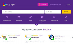 Сайт возможного мошенника www.orgpage.ru